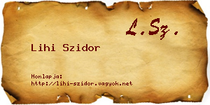 Lihi Szidor névjegykártya